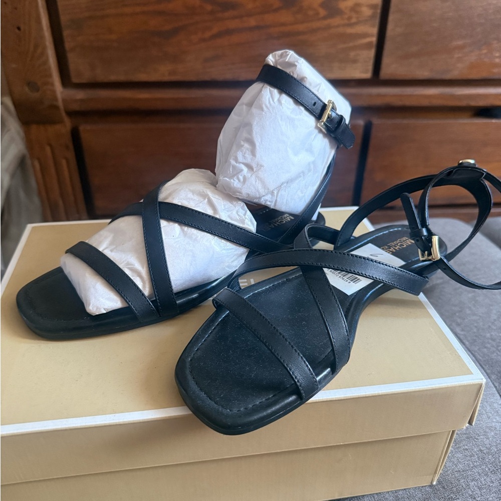 Michael Kors, Black Strappy Sandals